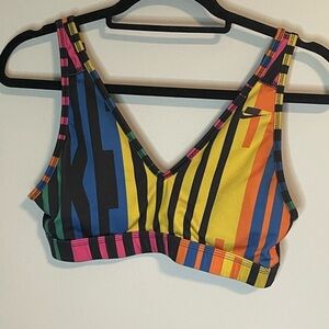 Nike Indy graphics bold multicolor sports bra size small
